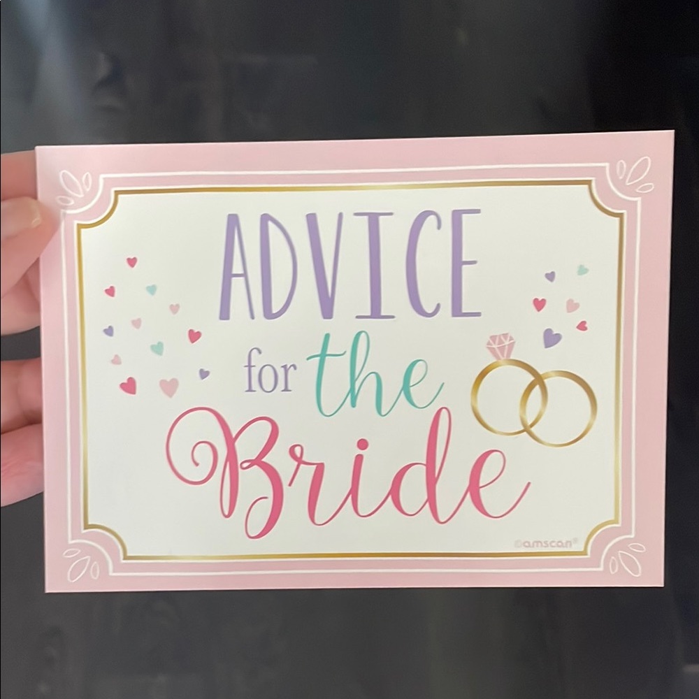 ☘️2/$15☘️Advice for the Bride Card